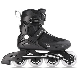 COSMOID Men's Adult Fitness Inline Skate, Outdoor Street Blades Roller Adult Male, Professional Fitness Roller Skates Blades,Black,Size 5-12,Move