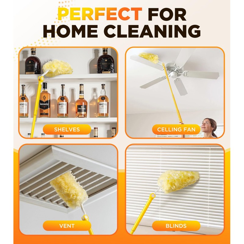 Heavy Duty Duster Refill Kit for Swiffer Duster with 3
