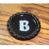 Golf Design " B " Alpha Initial Bling Black Bottle