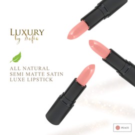 All Natural Lipstick, Semi Matte Lip Color, Moisturizing Lipstick, Non Toxic, Non GMO, Highly Pigmented, Long Lasting Lipstick, Vegan Makeup for Women (7 Shades) - Luxury by Sofia