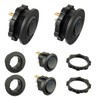 HUAREW Blue LED Lighting Round Switch KCD1-8 12V 20A Waterproof
