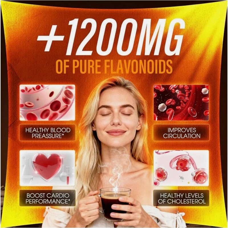 High Flavanol Cocoa Powder Flavonoids Supplements Energy Boost 1200mg UK