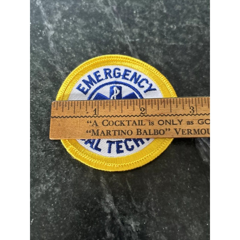 Emergency Medical Technician Rescue FIRE Iron On 3” PATCH Rare