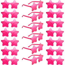 BOUBONI 10/20/30/40 Pack Star Sunglasses Rimless Transparent Pentagram Shaped Sunglasses Bulk Party Favor Glasses for Women