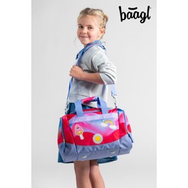 Baagl Sports Bag for Boys Girls, Travel Bag for Children, Swimming Bag, Compact and Robust for Sports, School and Travel, Hippie, travel bag