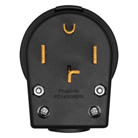 JORINDO Right Angle Nema 14-30P 30A 250V AC Plug,3 Pole 3 Wire Grounding Straight Blade Plug for Dryer and Ranges,Black.