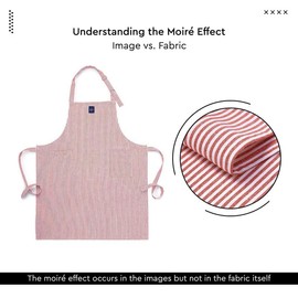 Encasa Chef Kitchen Apron for Men & Women | 27x33 in | Durable Cotton | 1 Pocket & 1 Towel Holder | Adjustable Strap and Waist Ties for Optimal Fit | Cooking & Grilling Ticking Red