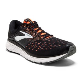 Brooks Mens Glycerin 16 Running Shoe - Black/Orange/Grey - D - 10.5