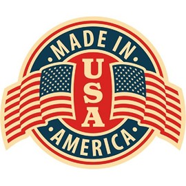 Made In USA America Flag Emblem Badge Car Bumper Sticker Decal 5" x 5"
