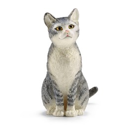SCHLEICH 13771 Cat, sitting Farm World Toy Figurine for children aged 3-8 Years