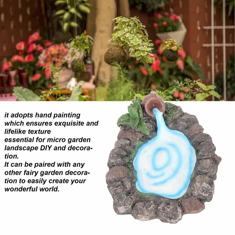 Trywise Hand Drawn Miniature Pond Fairy Garden Miniature Pond Realistic