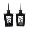 FRANK FLECHTWAREN Mini Metal Lantern, Set of 2