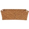 WOONEKY Seagrass Woven Rectangle Basket Wicker Storage Basket for Desktop
