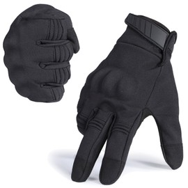 WTACTFUL Windproof Touch Screen Warmer Full Finger Gloves for Winter Cycling Motorcycle Motorbike Hunting Hiking Bike Work Driving Outdoor Camping Skiing Snowboarding Gear Black Large