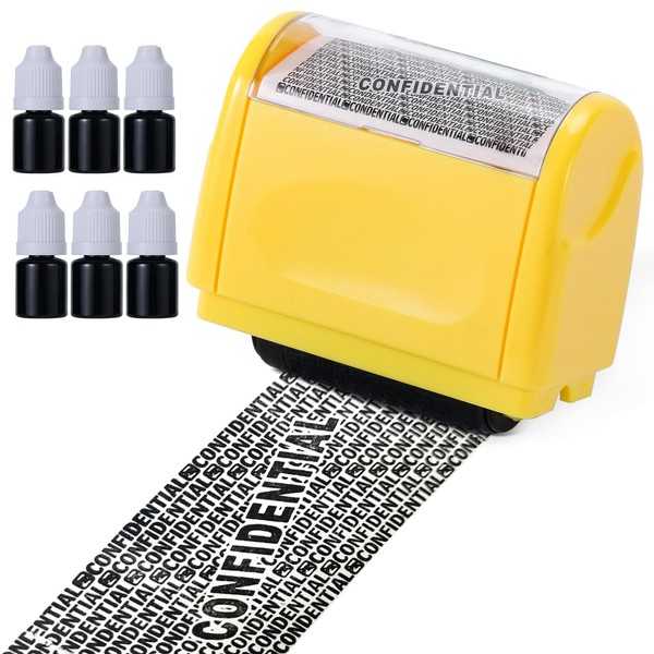Identity Theft Protection Roller Stamps - Confidential Roller Stamp Including