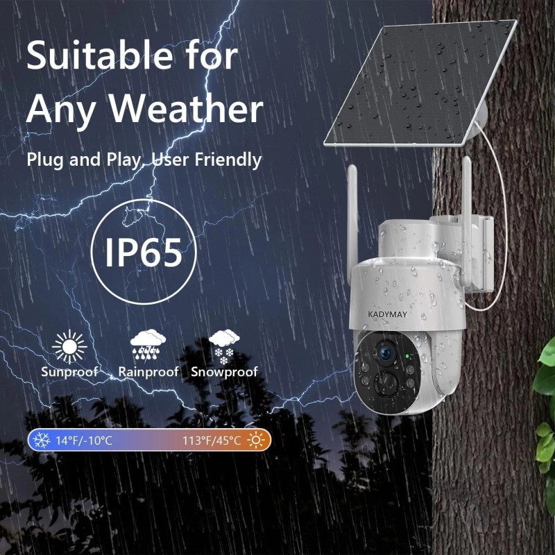 Envilink 4G LTE 180° Auto Tracking Outdoor Security Camera, No