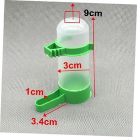 GRIRIW 3sets Small Birds Feeder Drinker Automatic Drinking Water Sprinkler Bird Cup No Mess Water Dispenser Plastic Construction Easy to Clean 5pcs*3