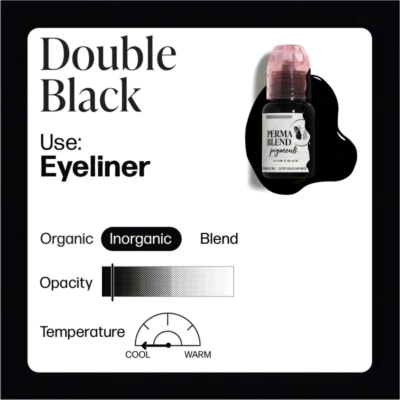 Perma Blend Tinta Negro Micropigmentación Delineador Ojos Double Black