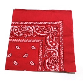 combocube 12 Pack(one dozen) Multi-Purpose novelty Red Cotton Paisley Cowboy Bandanas Headband for Men,Women and kids