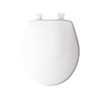 Mayfair by Bemis Round Plastic Toilet Seat White Never Loosens