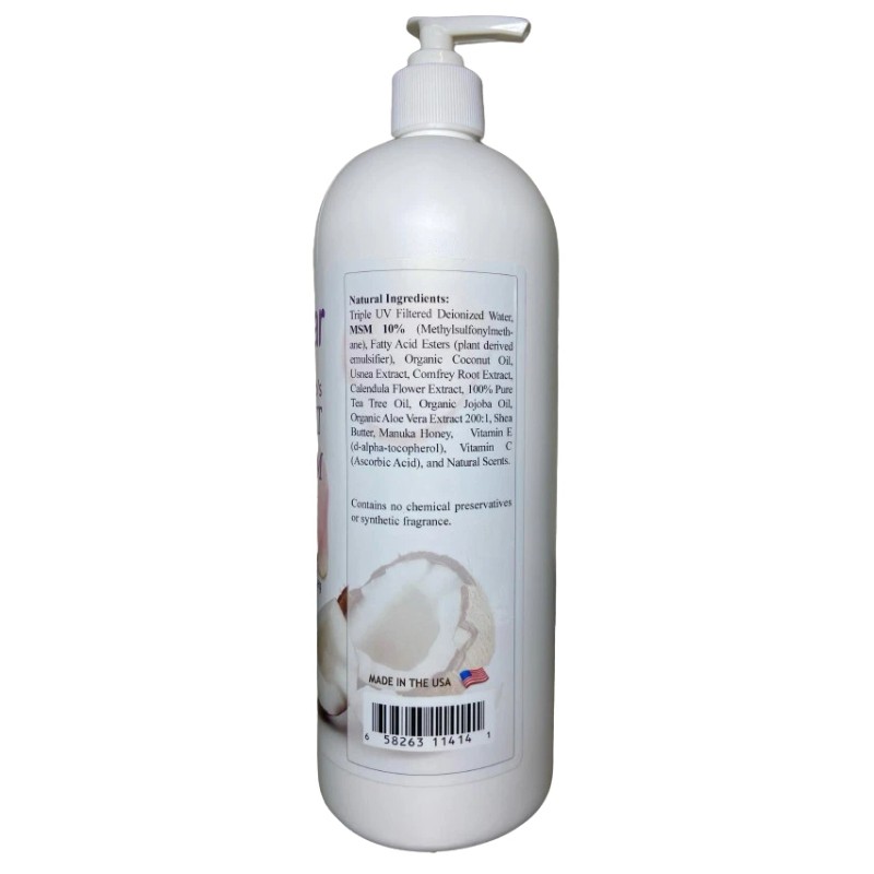 Sun Star Organics Coconut Rose MSM Lotion - 32 oz