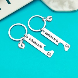 Godmother to Be Gifts Godfather to Be Keychain Godparents Proposal Gifts Godparents Baptism Gifts Pregnancy Announcement for Godparents Christmas Birthday Gifts