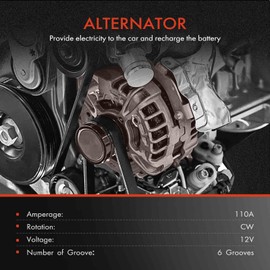 A-Premium Alternator Compatible with Subaru Outback Legacy 2013-2014 H4 2.5L, 12V 110Amp CW 6-Groove Clutch Pulley, Replace# A003TG6781, A003TG6781ZC
