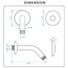 BESTILL Wall Mounted 6 Inch Shower Head Arm, Shower Arm