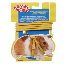 LIVING WORLD 60841 Adjustable Harness and Lead Set for Guinea Pig, Yellow