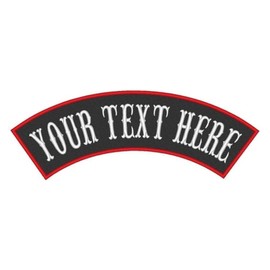 Custom Embroidered Top Rocker Vest Patch Motorcycle Biker Patch 11" (B)