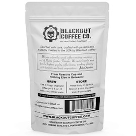 Blackout Coffee Chocolate Cherry Flavored Ground Coffee, Medium Roast - Ground Coffee, Fresh Roasted In the USA,12 oz Pouch