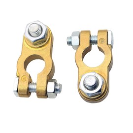 Car Brass Battery Terminal Connectors Clamps for Marine Car Boat RV Vehicles,Pack of 2