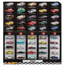 Hot Wheels Boulevard 25-Car Factory Set, 25 Premium 1:64 Scale Sports Cars, 2023 Edition