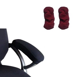 Isccdy Chair Arm Pad Covers Overs,Removable Washable Office Chair Armrest Covers Pads (#Red)