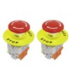 YQBOOM 2pcs 22mm Mounting Hole Latching Emergency Stop Push Button