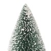 10pcs Mini Tabletop Christmas Trees Snow Frosted Pine Trees with