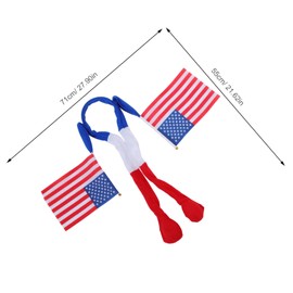 Baluue Patriotic American Flag Hairband with Handswing for Independence Day Parties Comfortable Usa Headband for Holiday Celebrations Portable Party Accessory