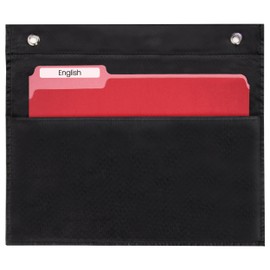 Essex Wares - 1 Pocket File Pocket Chart, Black - Versatile Wall Hanging File Folder Organizer for Classroom, Office, Home, and More - Wall Folder Organizer - Single Pocket