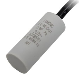 Lumonic I Suppression Capacitor 0.1µF 250VAC I 15 x 35 mm I -40 to +85°C I 2 Connection Cables I Radial I 0.1uF I EMC Capacitor I for Household Appliances, Electric