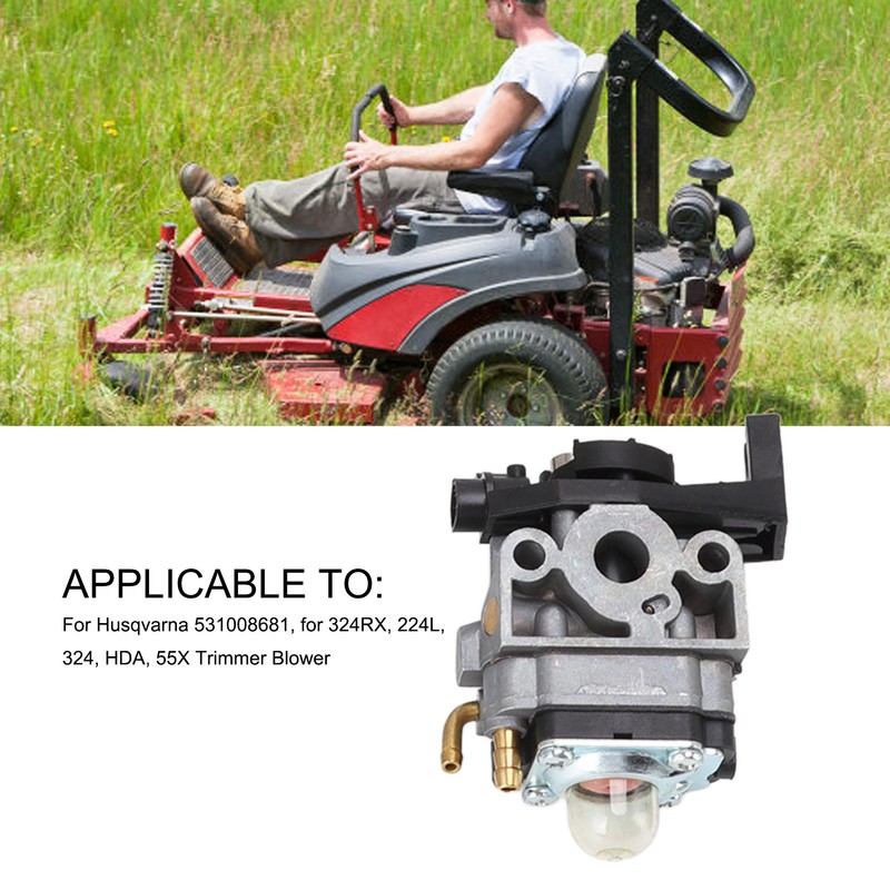 Lawn Mower Carburetor Aluminum Carb Replacemrnt For Husqvarna 531008681 324RX