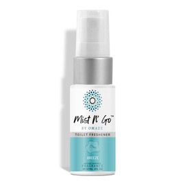Mist N’ Go by Omaze Travel Bathroom Spray for Toilet Spray Odor Eliminator - Travel Toilet Spray for Bathroom Air Freshener Spray for Bathroom Deodorizer - Breeze Travel Size (1oz x1)