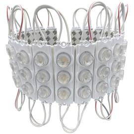 VIMLED 12 V LED Module for Edge Irradiation - 20 Pieces of 3 W / 240 lm in Warm White - IP67 Waterproof SMD LED Injection Modules as Backlight in Advertising Technology