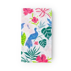 Bonjour Fête Tropical Bird Luau Guest Towels | 3-Ply Fancy Large Dinner Napkins for Hawaiian Luau, Pool Party, Tropical Summer BBQ | Premium Party Supplies | Disposable | Pack of 20, 4.25" x 7.75"