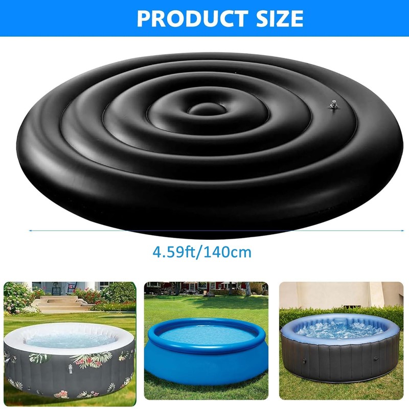 4.5 FT Inflatable Hot Tub Cover,Energy Saving Lid for Round