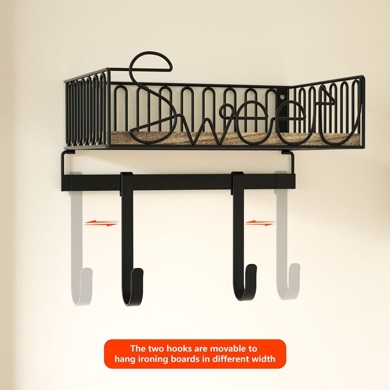 SRIWATANA Ironing Board Hanger Wall Mount, Laundry Room Iron and