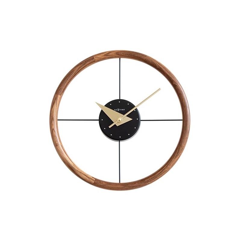 Elcomune NXT-J056 Hoop Black Wall Clock