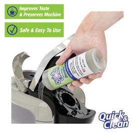 Quick & Clean 2-Pack Descaler (4 Total Uses) - Made in the USA - Descaling Solution for Keurig, Nespresso, Ninja, Delonghi, Coffee and Espresso Machines