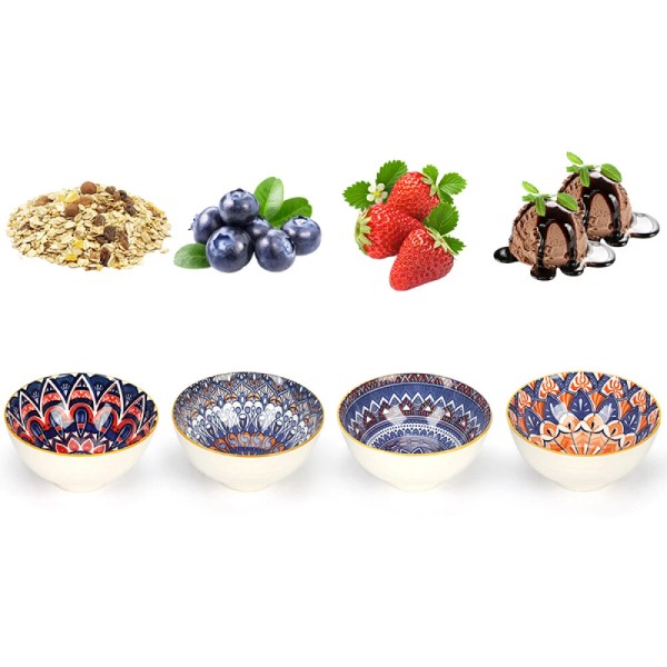 Unbranded Ceramic Rice Bowls 10oz Boh Style Bowl Gift Set