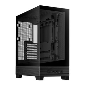 ASUS A31 Plus Black ATX pc case (Hidden-Connector motherboards, 360mm radiators and 380mm Graphics Cards, Four pre-Installed ARGB Fans, Clean Cable Management)