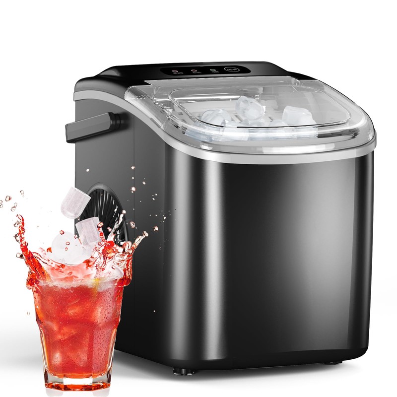 Ice Maker Countertop, Efficient Easy Carry Ice Machine, Self-Cleaning Ice